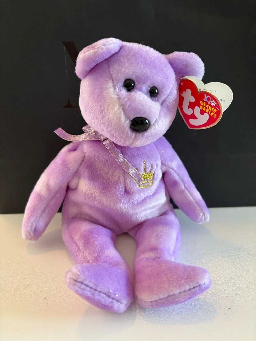 TY Beanie Baby Yours Truly Hallmark Gold Crown Exclusive 2002 With Tag